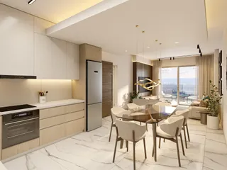 Новая резиденция с бассейном и видом на море в 7 минутах ходьбы от пляжа, Героскипу, Кипр