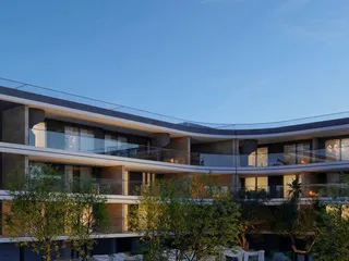 Двуспальная новая квартира с большой верандой в 600 м от пляжа, Като Пафос, Кипр