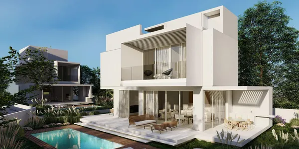 Новая резиденция с бассейном и детской площадкой в престижном районе, в 150 метрах от пляжа, Пафос, Кипр