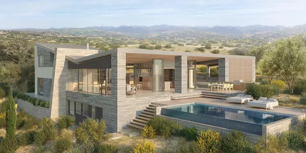 Большой комплекс с полями для гольфа, спа-центром и клубом верховой езды в природном заповеднике, Пафос, Кипр