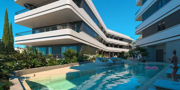 Квартиры в современной резиденции с бассейном и панорамным видом в живописном районе, Лимассол, Кипр