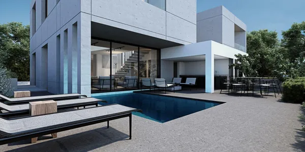 Комплекс из двух таунхаусов с бассейнами, Пафос, Кипр