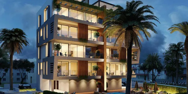 Двухуровневые апартаменты в 30 метрах от пляжа и рядом с центром Пафоса, Кипр