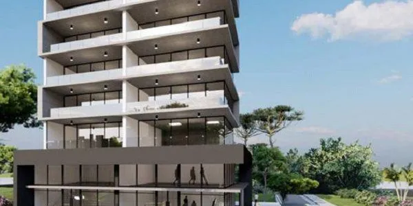 Новая резиденция с магазинами и офисами в 500 метрах от пляжа, в центре Ларнаки, Кипр