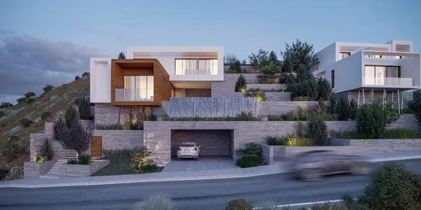 Комплекс вилл с видом на море недалеко от поля для гольфа, Тсада, Пафос, Кипр