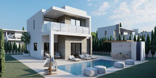 Элитный комплекс вилл с бассейнами рядом с пляжем, Пафос, Кипр