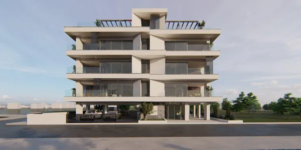 Малоэтажная резиденция с парковкой недалеко от пляжей, Дериния, Кипр