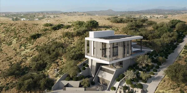 Новая элитная вилла с бассейном и панорамным видом, Гермасойя, Кипр