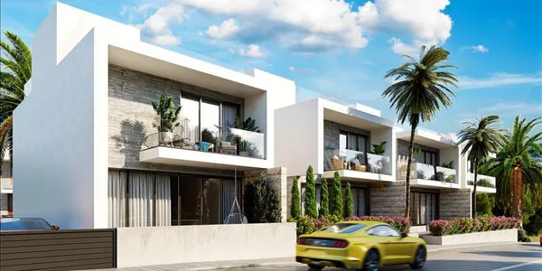 Комплекс вилл с зеленой зоной недалеко от центра Пафоса, Кипр