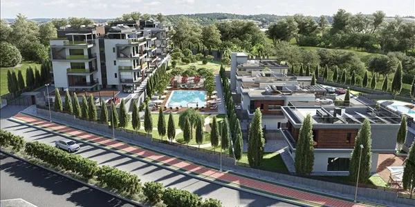 Новый закрытый комплекс вилл и апартаментов с бассейном и зелеными зонами недалеко от пляжа, Мутайяка, Кипр
