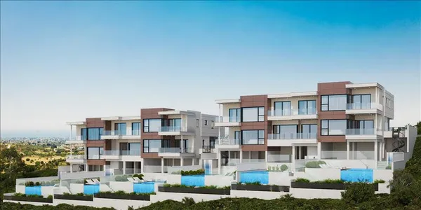Новый комплекс таунхаусов с бассейнами и садами, Гермасогейя, Кипр