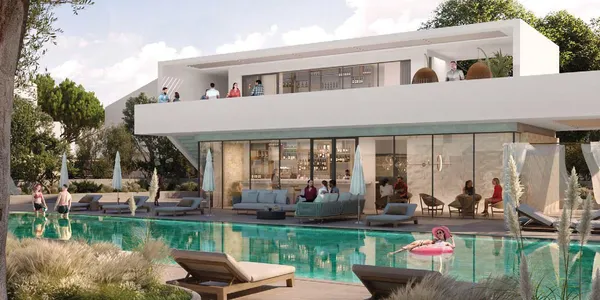 Большой закрытый комплекс вилл с бассейнами в 300 метрах от пляжей, Ороклини, Ларнака, Кипр