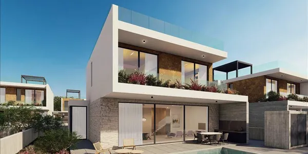 Новый комплекс вилл с парковкой рядом с морем, Героскипу, Кипр