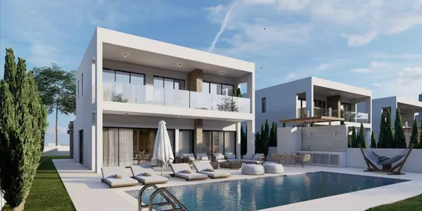 Новый комплекс вилл с бассейнами в 500 метрах от моря, Пафос, Кипр