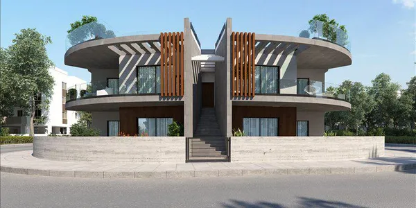 Малоэтажная резиденция с видом на море рядом с пляжем и полем для гольфа, Героскипу, Кипр