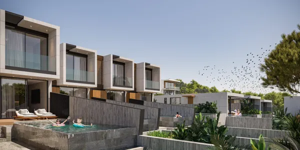 Современный комплекс вилл с бассейнами и садами, Хлорака, Кипр