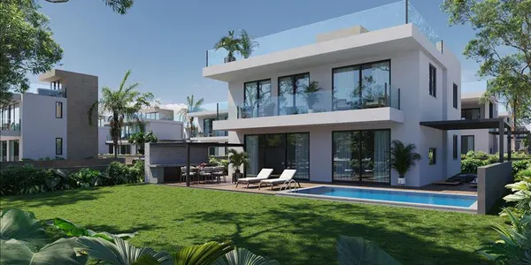 Эксклюзивный закрытый комплекс вилл с бассейнами в 700 метрах от пляжа, Героскипу, Кипр