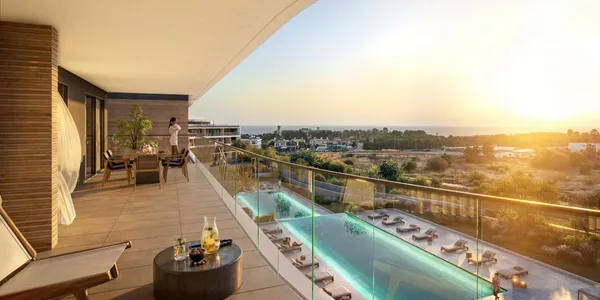 Новая малоэтажная резиденция с двумя бассейнами и спа-зоной в 500 метрах от моря, Пафос, Кипр