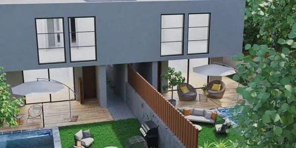 Современный комплекс вилл с садами в престижном районе Лимасола, Кипр