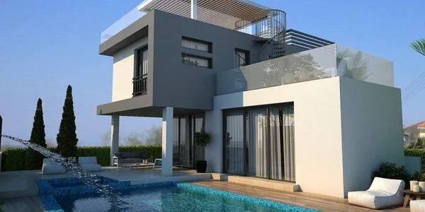 Комплекс вилл с бассейнами, террасами на крыше и видом на море в престижном районе Каппарис, Кипр