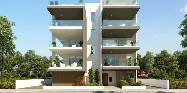 Новая высококачественная резиденция с парковкой и видом на побережье, Ларнака, Кипр