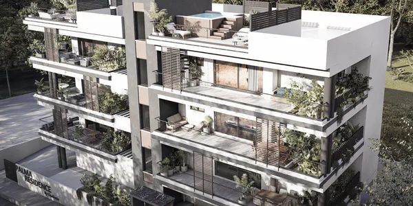 Современный уютный жилой комплекс с парковкой в Лимассоле, Кипр