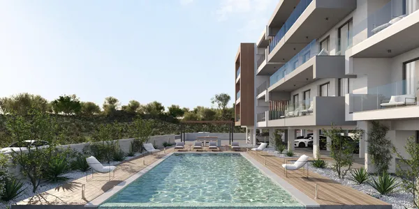 Новая малоэтажная резиденция с бассейном в престижном районе, рядом с морем и центром Пафоса, Кипр