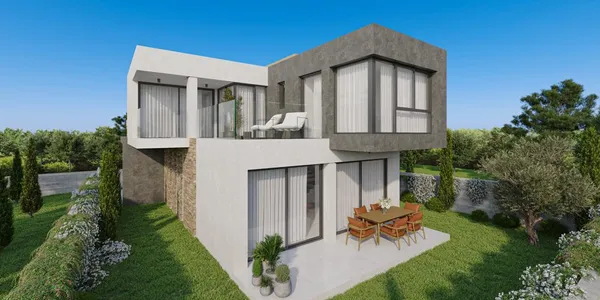 Новый комплекс вилл с инфинити-бассейнами и панорамным видом на море, Тала, Кипр