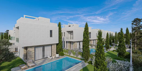 Новый комплекс вилл с бассейнами в 200 метрах от пляжа, Героскипу, Кипр