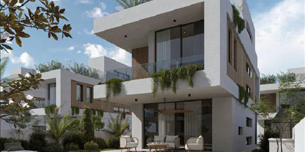 Новый комплекс вилл с бассейнами и садами в 150 метрах от пляжа и гавани, Пернера, Кипр