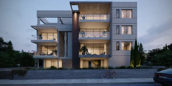 Новая резиденция с бассейном рядом с пляжем, в центре Пафоса, Кипр