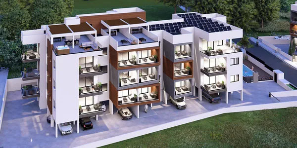 Новая резиденция с бассейном и тренажерным залом, Гермасойя, Кипр