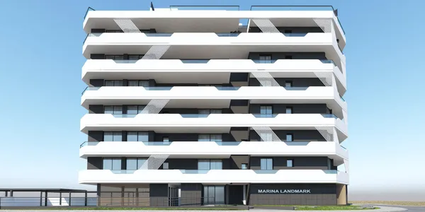 Новый жилой комплекс с паркингом и садами на крыше в Ларнаке, Кипр