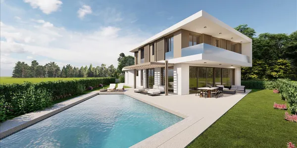 Новая вилла с бассейном в 300 метрах от моря, Ороклини, Кипр