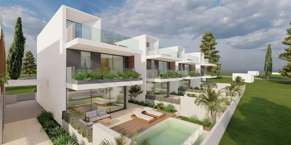 Новый комплекс вилл с садами на крыше и панорамными видами на море, Кисонерга, Кипр