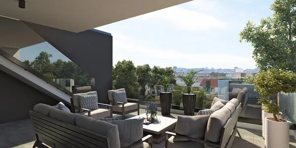 Современный жилой комплекс недалеко от торгового центра в Ларнаке, Кипр