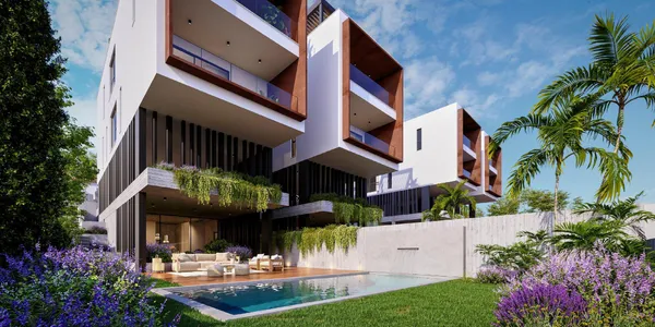 Новый комплекс вилл с бассейнами, садами и видами на море, Гермасогейя, Кипр
