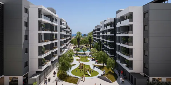 Новая закрытая резиденция с бассейном, коворкингом и зелеными зонами в 3 минутах от моря, Лимасол, Кипр