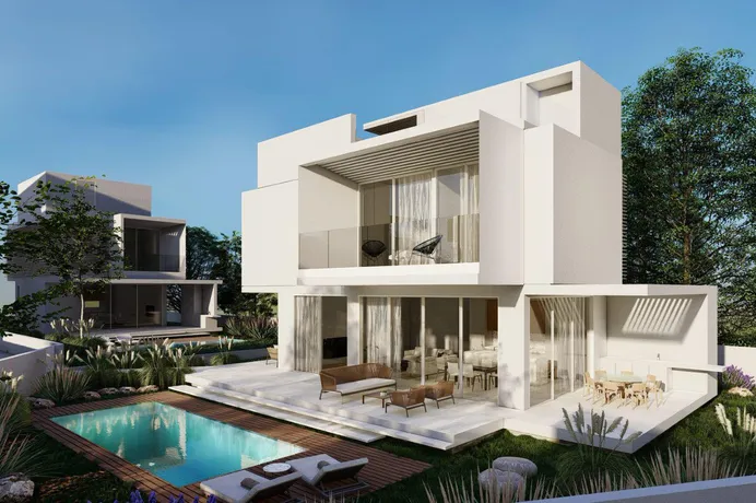 Новая резиденция с бассейном и детской площадкой в престижном районе, в 150 метрах от пляжа, Пафос, Кипр