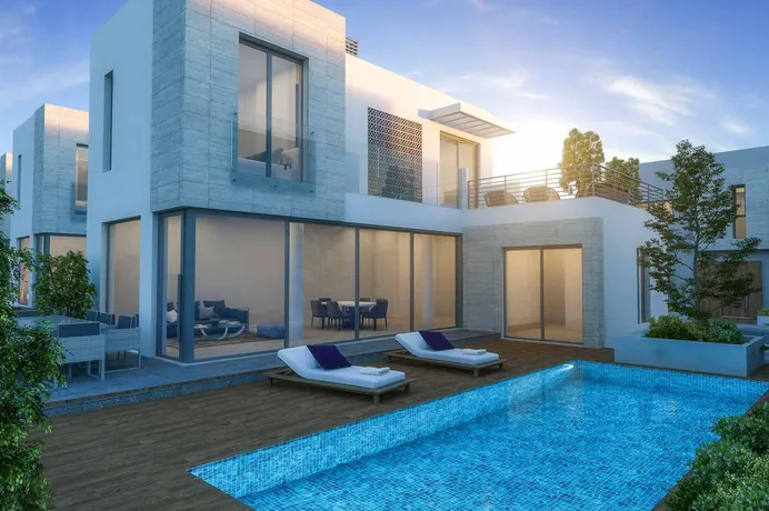 Закрытая резиденция с бассейном, спа и теннисным кортом рядом с пляжем, Каппарис, Кипр