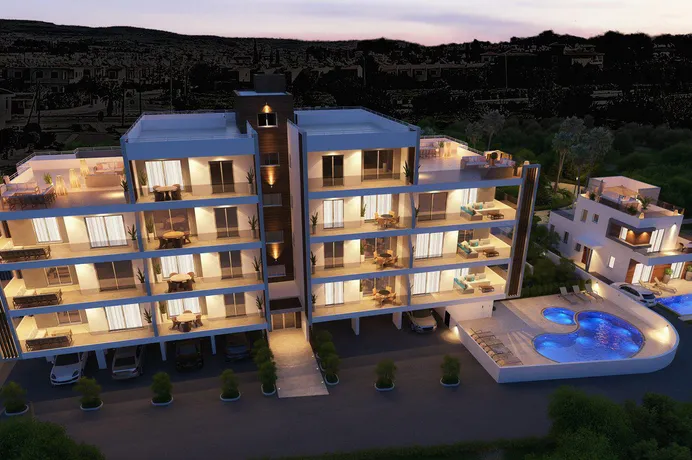 Новая резиденция с бассейном и тренажерным залом в центре Пафоса, Кипр