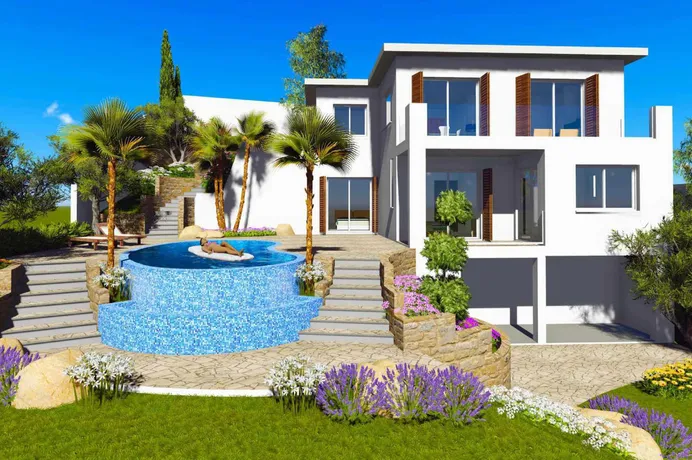 Резиденция с бассейном и рестораном рядом с гольф-клубом, Камарес, Кипр