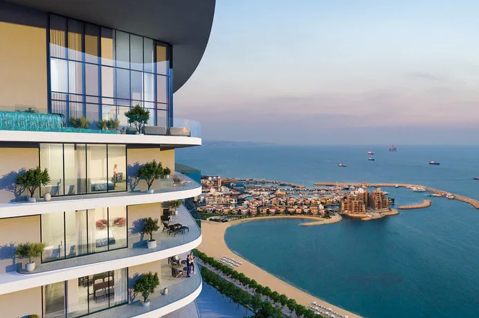 Апартаменты в высотной резиденции на берегу моря с бассейнами и спа-центром, Лимассол, Кипр