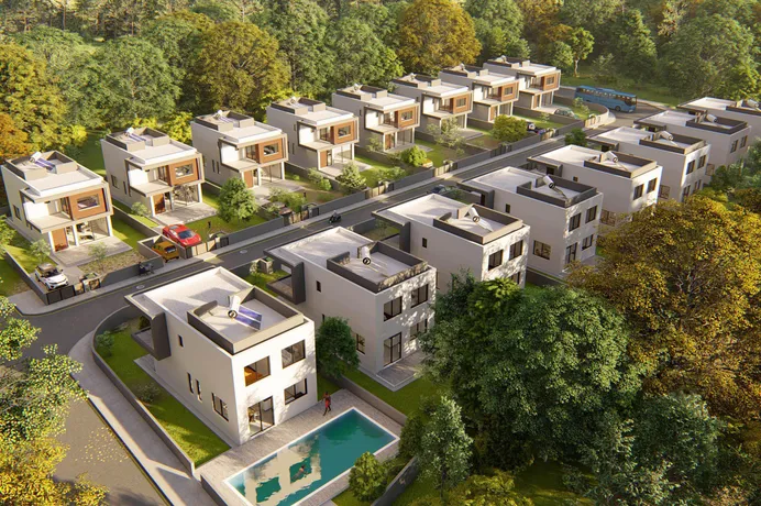 Комплекс вилл с зелеными зонами в спокойном районе, Пафос, Кипр