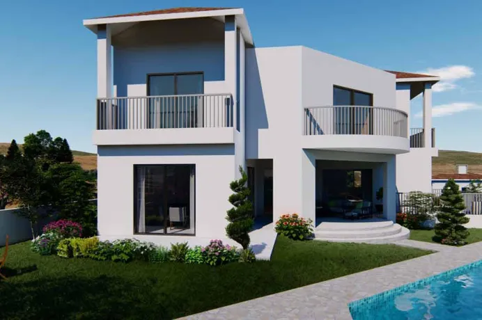 Новый комплекс вилл с бассейнами и панорамными видами, Полис, Кипр