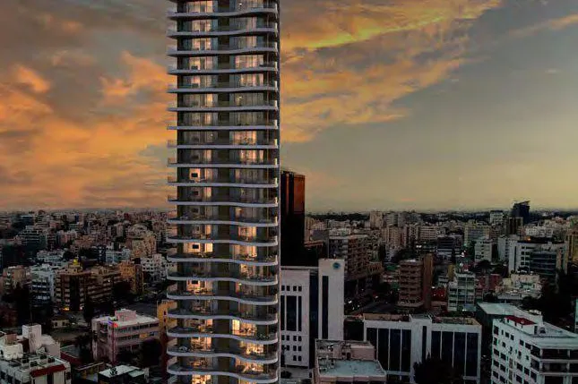 Высотная резиденция с подземной парковкой в самом центре Никосии, Кипр