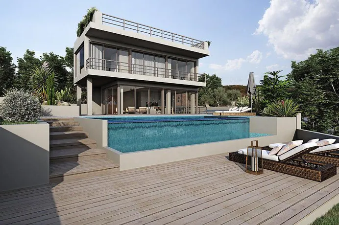 Комплекс вилл с бассейнами недалеко от пляжей и гавани, Пернера, Кипр