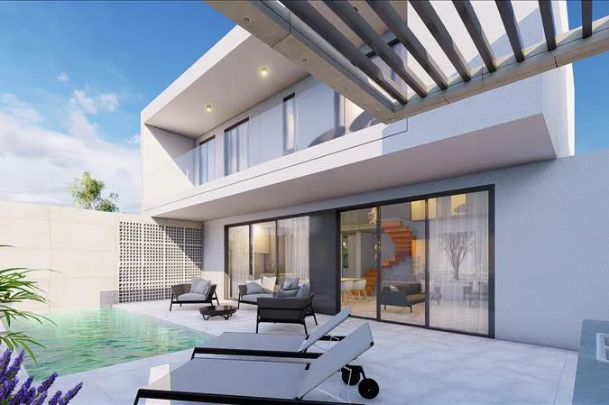 Новый комплекс меблированных вилл с бассейном, Героскипу, Кипр