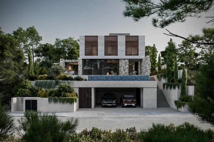 Вилла с бассейном недалеко от пляжа, Хлорака, Кипр