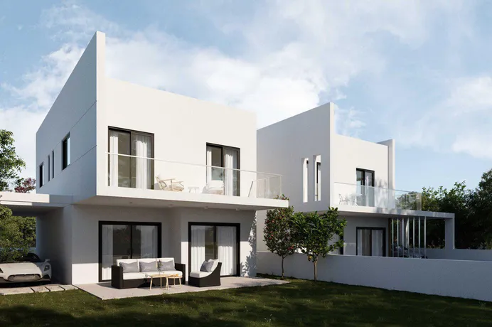 Современные виллы с парковкой, террасами и видом на сад, Никосия, Кипр